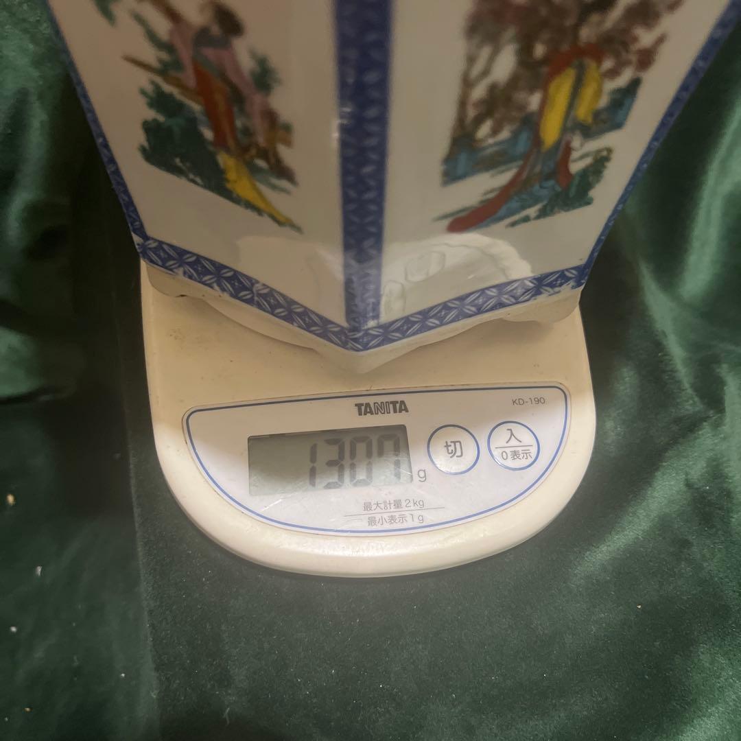 中國古代女子の瓷器植木鉢 中型 八角形