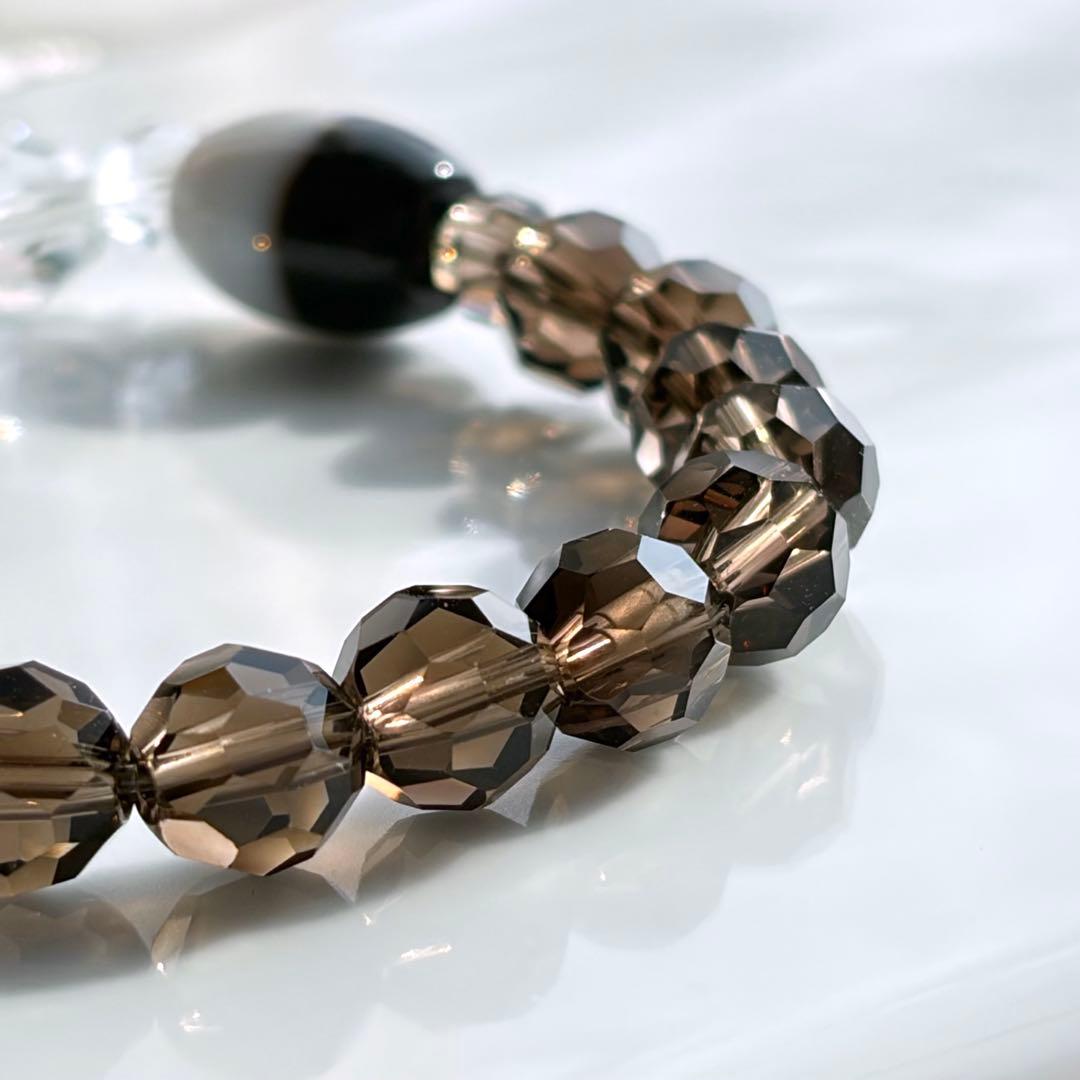 黒白天珠&バッキーボールブレスレット