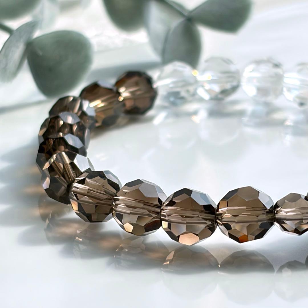 黒白天珠&バッキーボールブレスレット