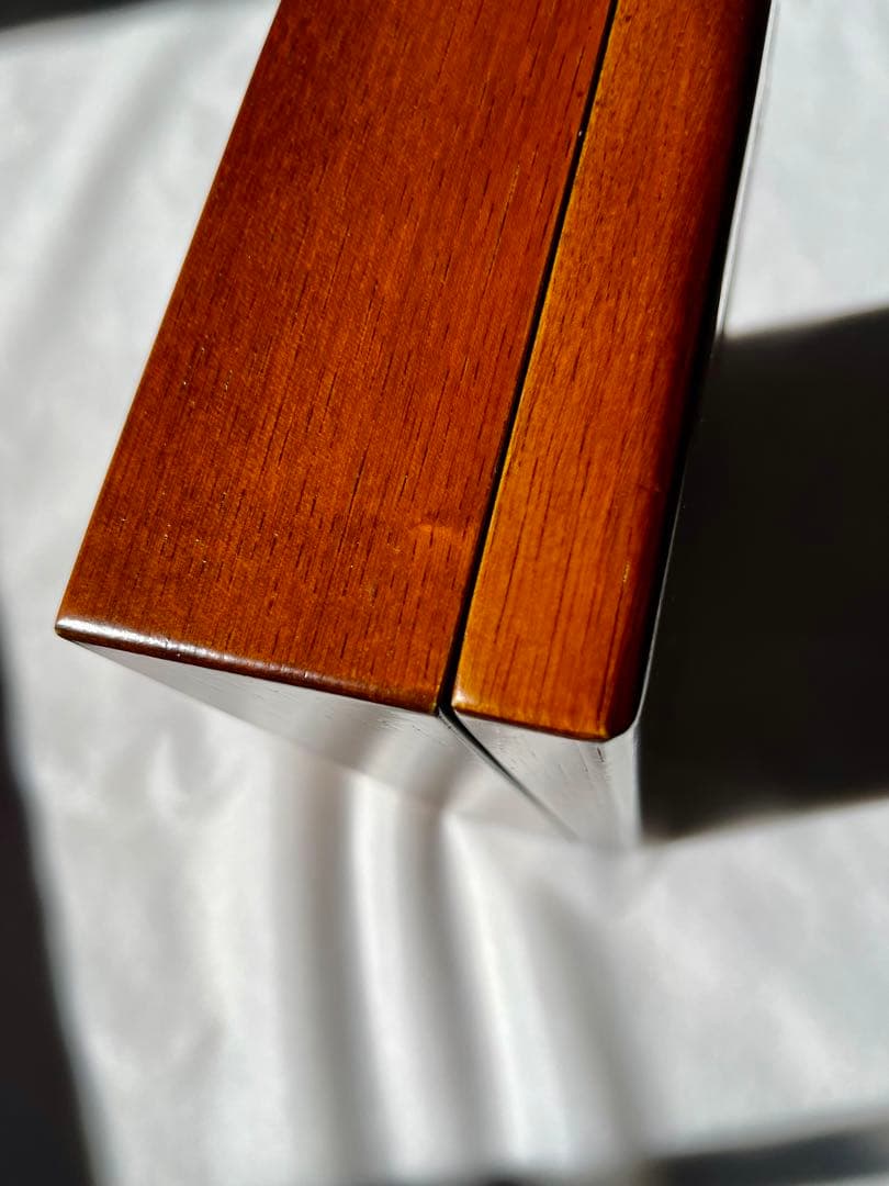 銘木 尺文庫 木蓮 象嵌 木製文箱 共箱付