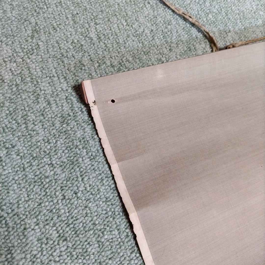 【明治38年征露二年】松里外史 水墨花図 掛軸 落款二顆 由来書き有