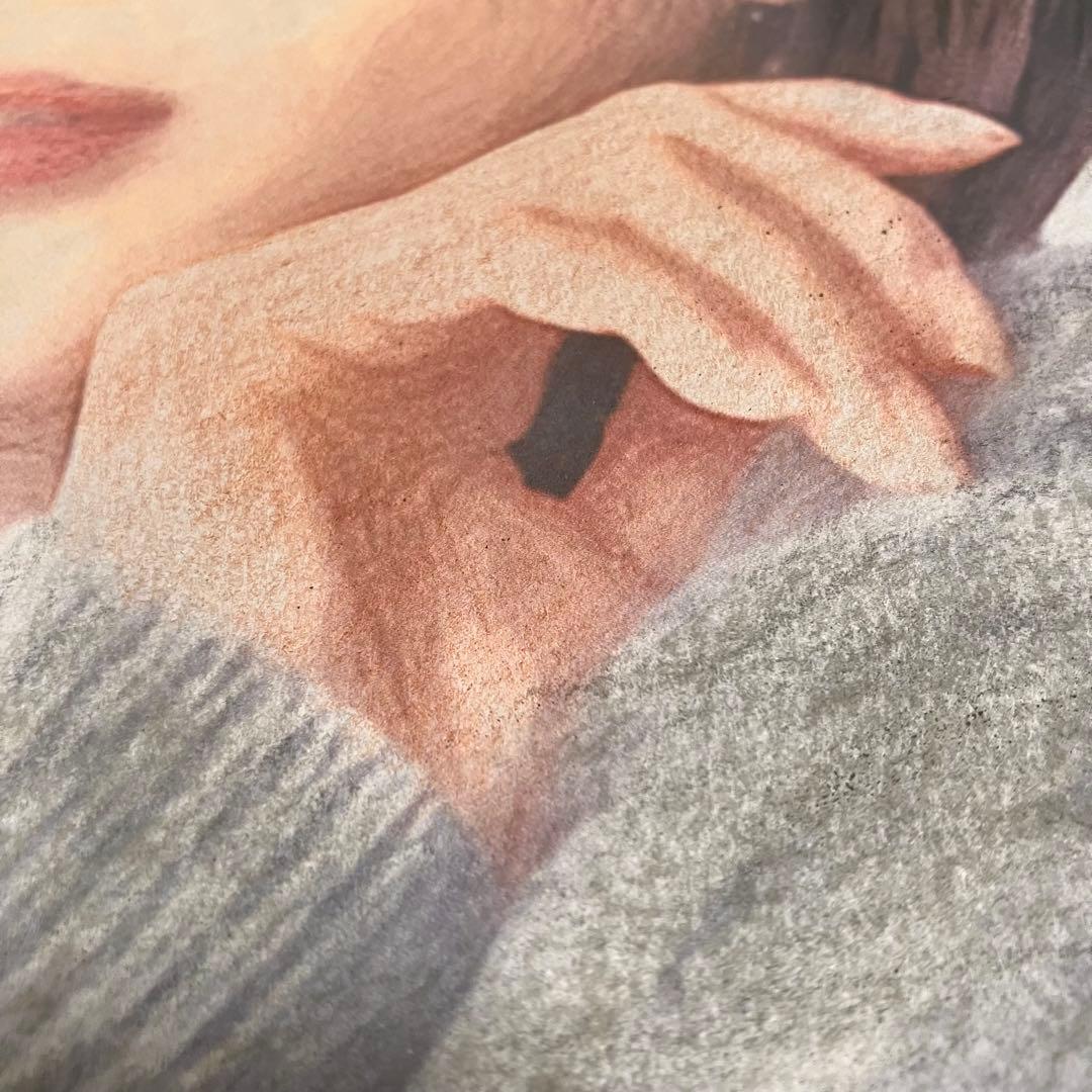 女優画31 額装品　額縁寸法32.7cm×24.0cm　カラー着色　定款付