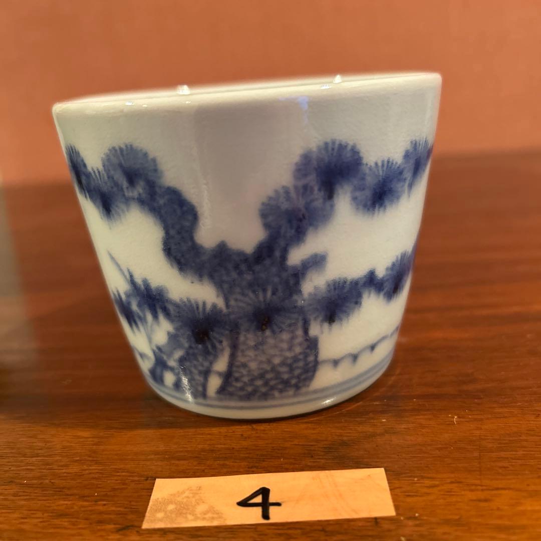 はちまんたろう　古伊万里 染め付け　蕎麦猪口　江戸後期　5客セット