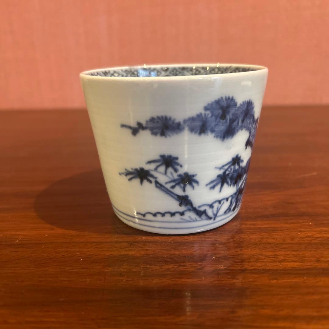 はちまんたろう　古伊万里 染め付け　蕎麦猪口　江戸後期　5客セット
