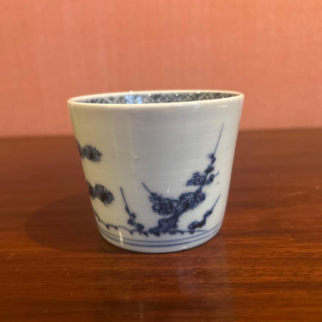 はちまんたろう　古伊万里 染め付け　蕎麦猪口　江戸後期　5客セット