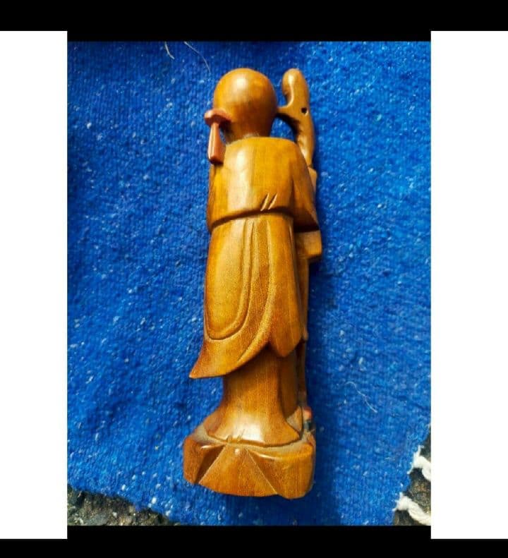 木彫福禄寿木製 中国古美術 || 寿老人 / 福禄寿 | 七福神 古美術骨董品