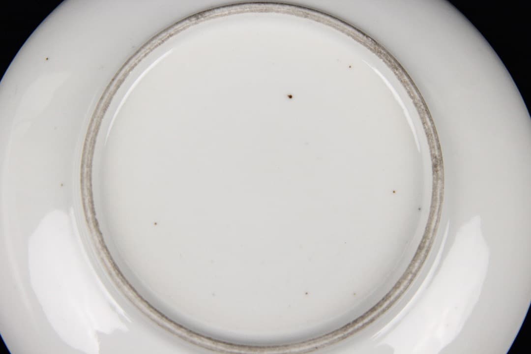 中国美術 清時代 釉下紅 山水図 小皿 豇豆紅 宮廷磁 古磁器 ENM23-2