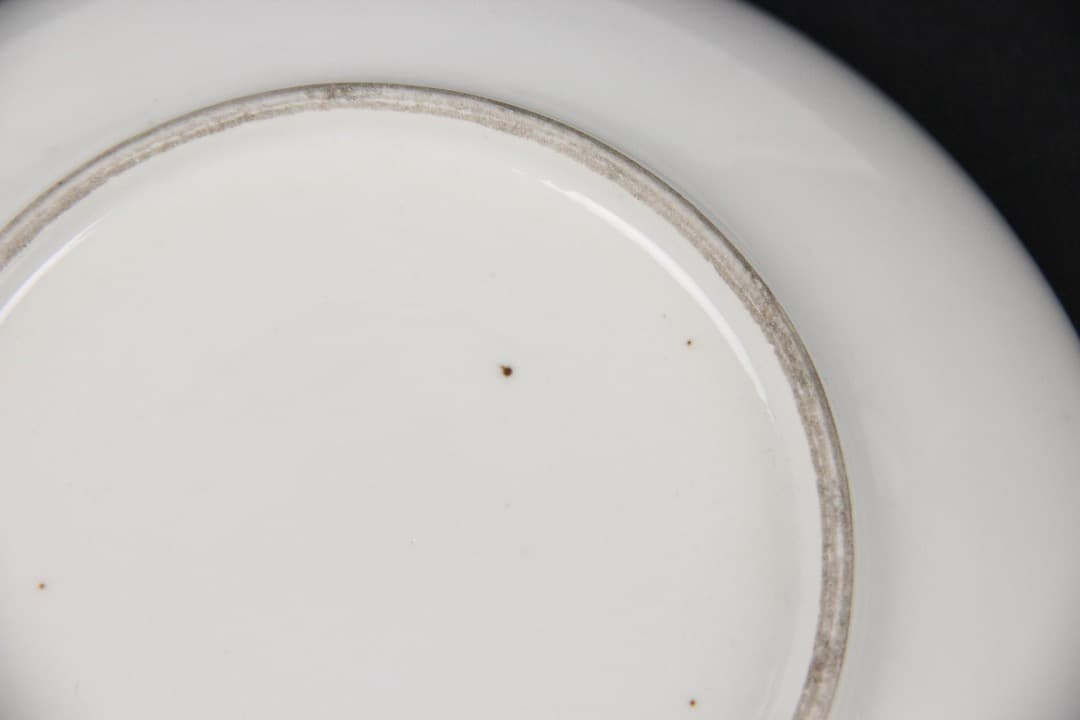 中国美術 清時代 釉下紅 山水図 小皿 豇豆紅 宮廷磁 古磁器 ENM23-2