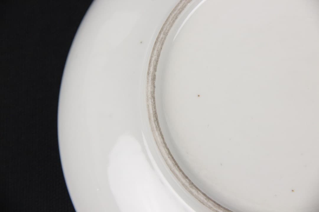 中国美術 清時代 釉下紅 山水図 小皿 豇豆紅 宮廷磁 古磁器 ENM23-2