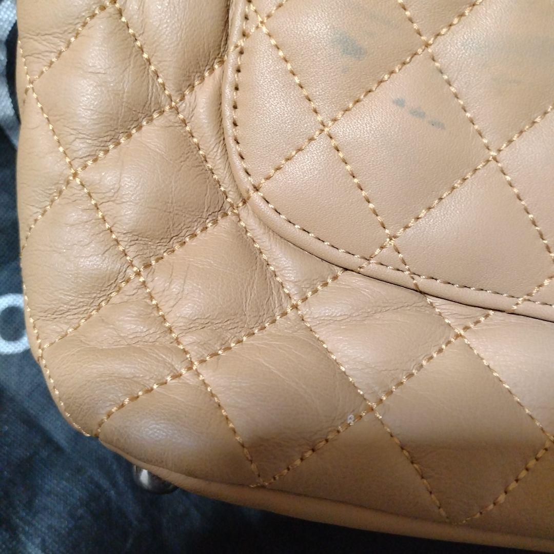 ノベルティ キルティングトートバッグ ベージュ/ブラック