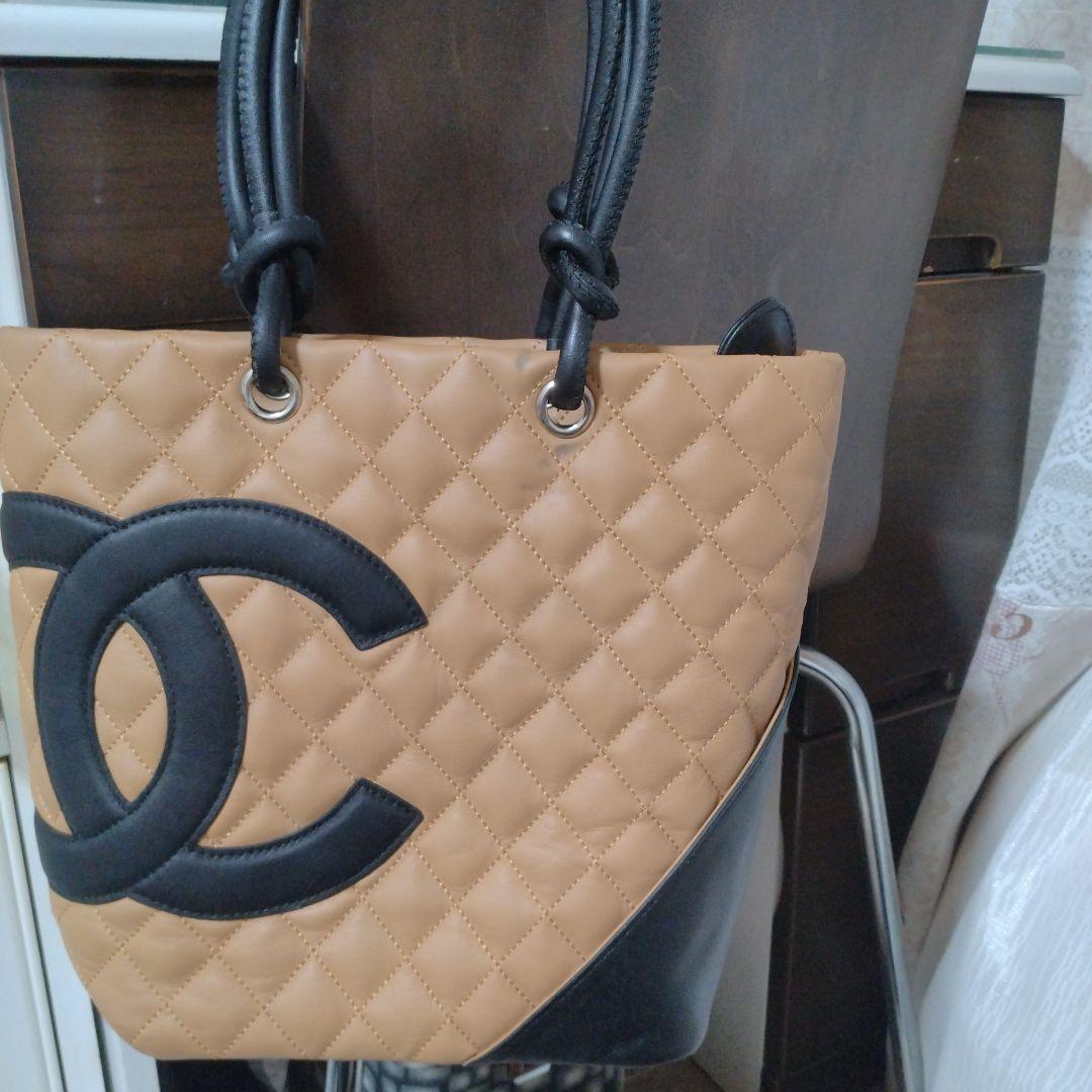 ノベルティ キルティングトートバッグ ベージュ/ブラック