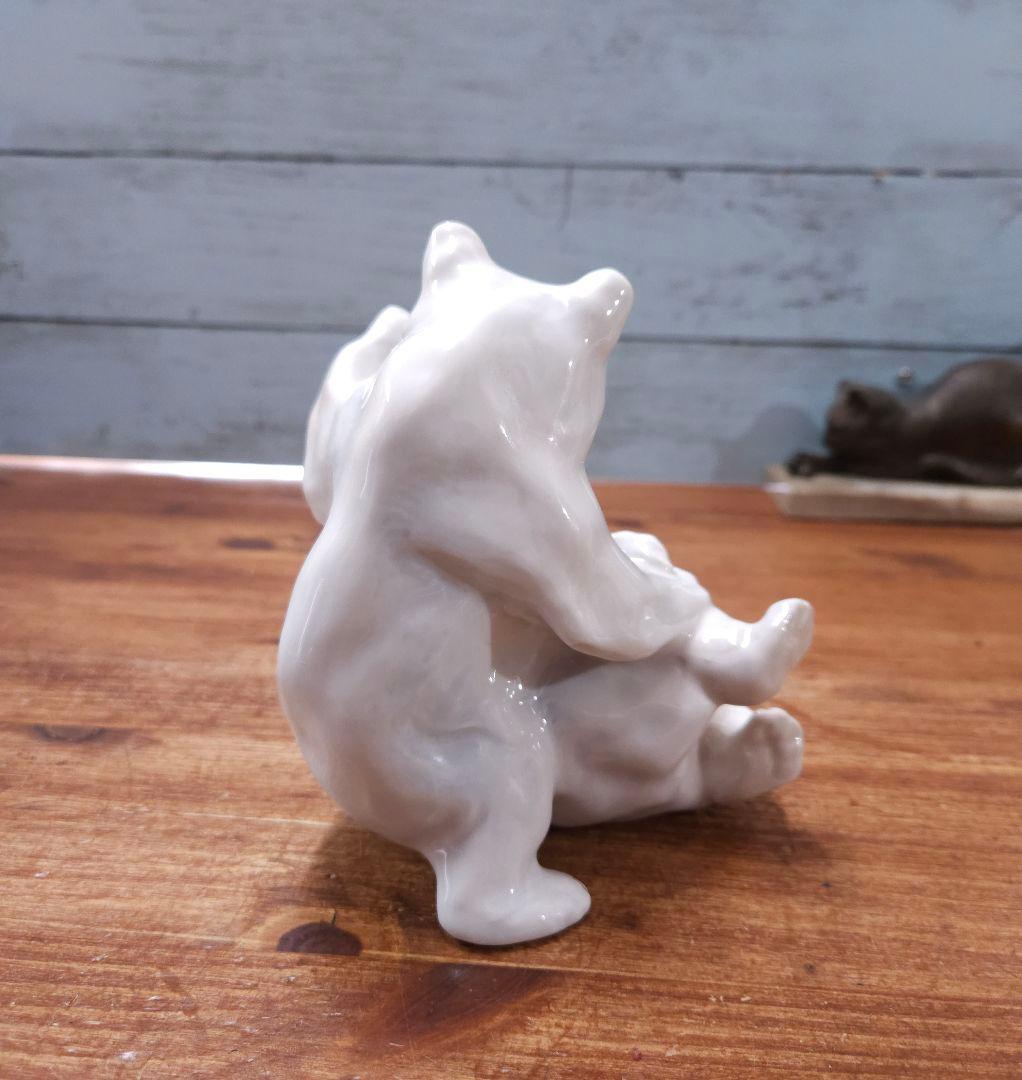 ロイヤルコペンハーゲン フィギュリン 白熊 インテリア オブジェ 磁器 2頭