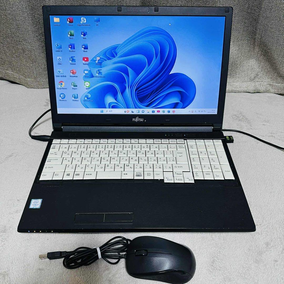 S157 富士通ノートパソコンi5高速SSDサクサク動くWin11オフィス付き
