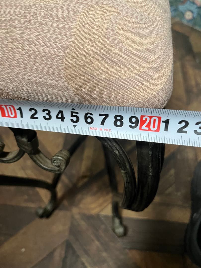 スツール スリム アイアン インテリア アンティーク 猫脚 ビンテージ ショート