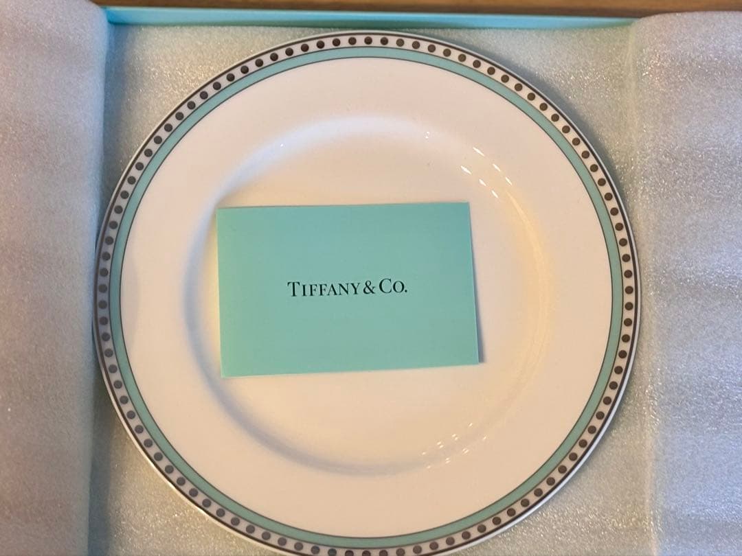 未使用品　Tiffany＆Co　プラチナブルーバンド　ペアプレート　箱付き