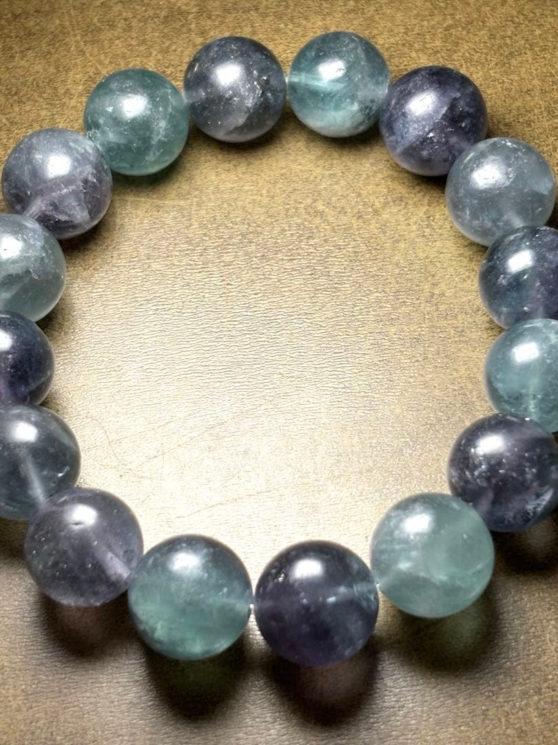 【新入荷！】　フローライトインパイライトブレス約13㎜後半（新品未使用）キラキラ