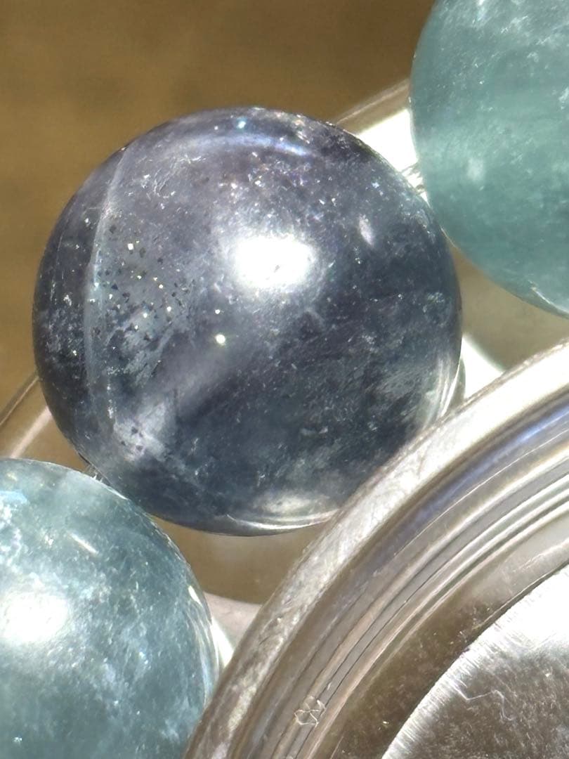 【新入荷！】　フローライトインパイライトブレス約13㎜後半（新品未使用）キラキラ