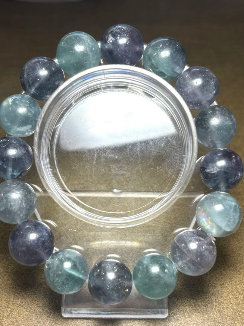 【新入荷！】　フローライトインパイライトブレス約13㎜後半（新品未使用）キラキラ