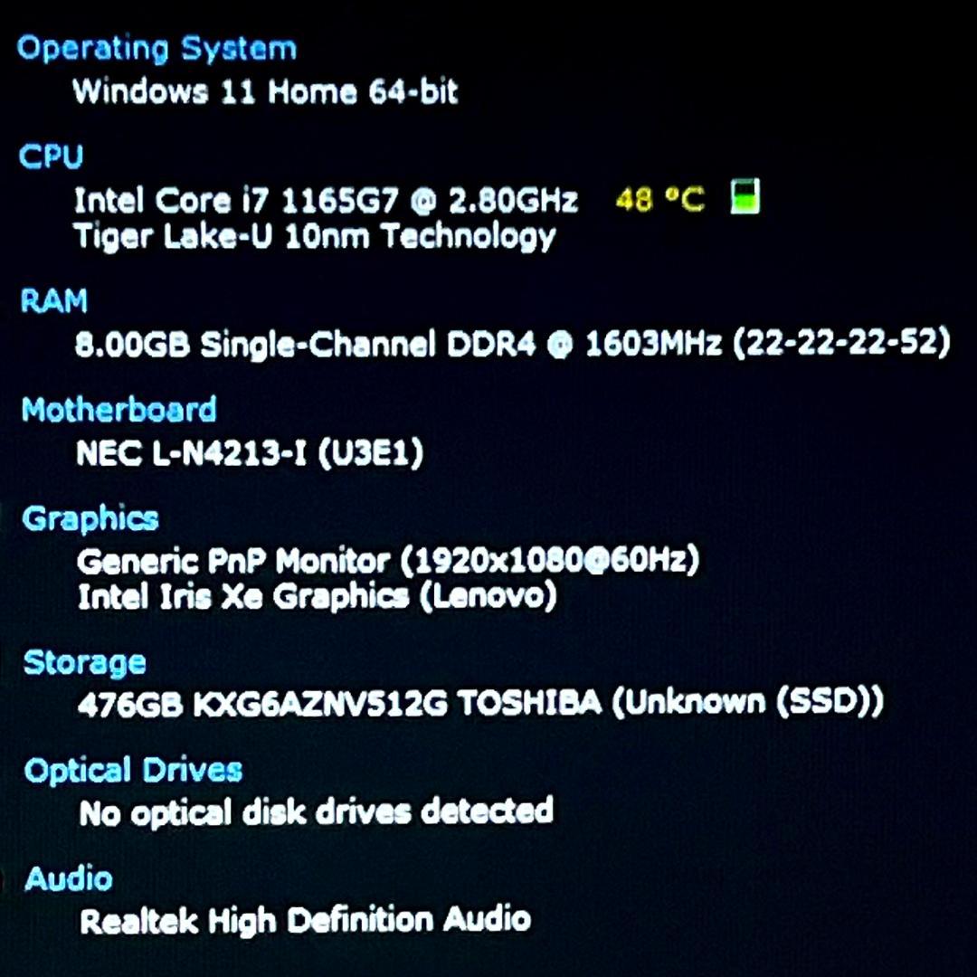2021《優良美品》第11世代i7！大容量SSD！ NEC LAVIE N14
