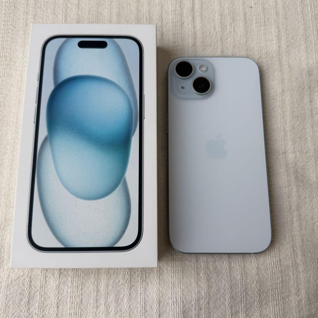 美品 Apple iPhone15 本体 ブルー 128GB