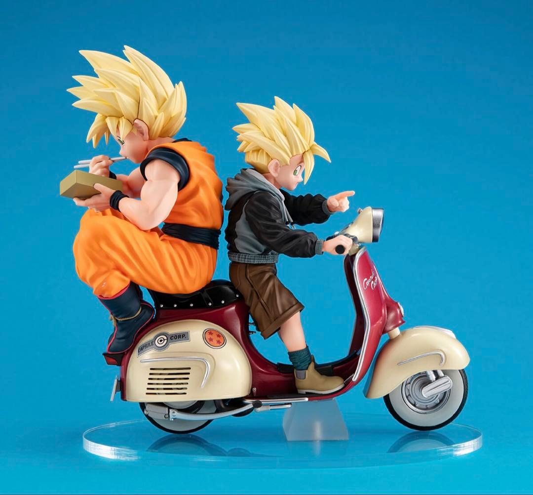 ドラゴンボール デスクトップリアルマッコイ 孫悟空 & 孫悟飯 & バイク 新品