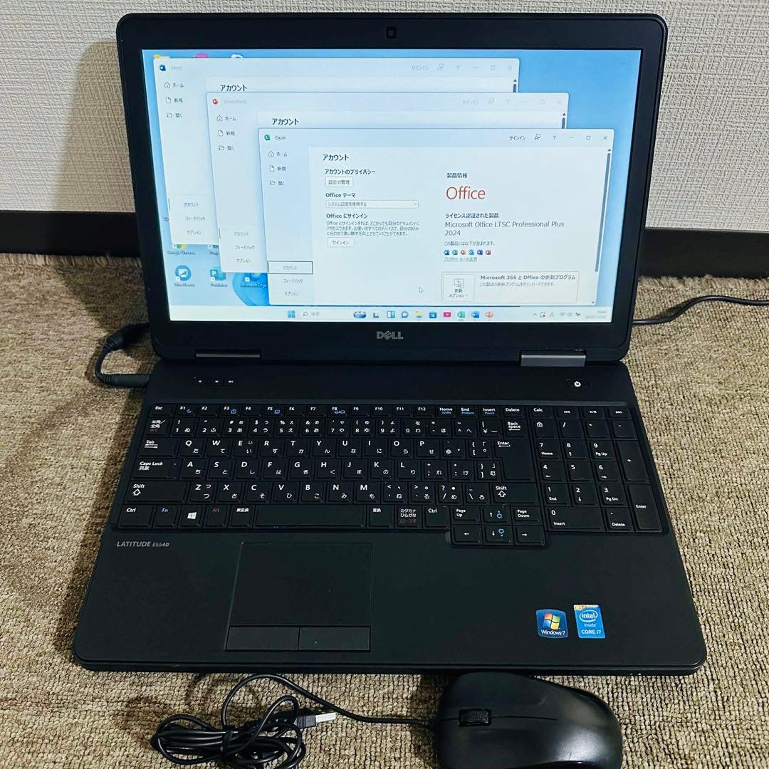 S166 Dellノートパソコン i7メモリ8G高速SSD高速Windows11