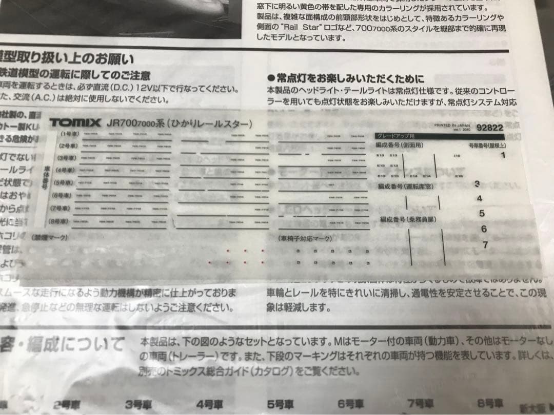 TOMIX 92822 JR700系新幹線 ひかりレールスター