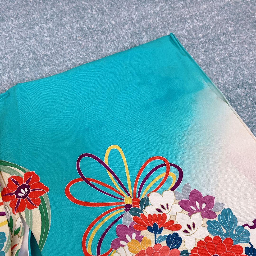 七五三 3歳 正絹？ 着物 被布 ビーズバッグ 草履 足袋 セット