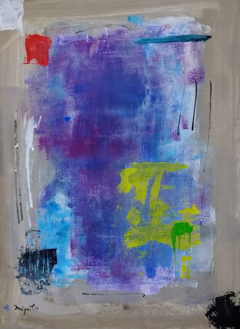 現代アート 抽象アクリル原画　美品