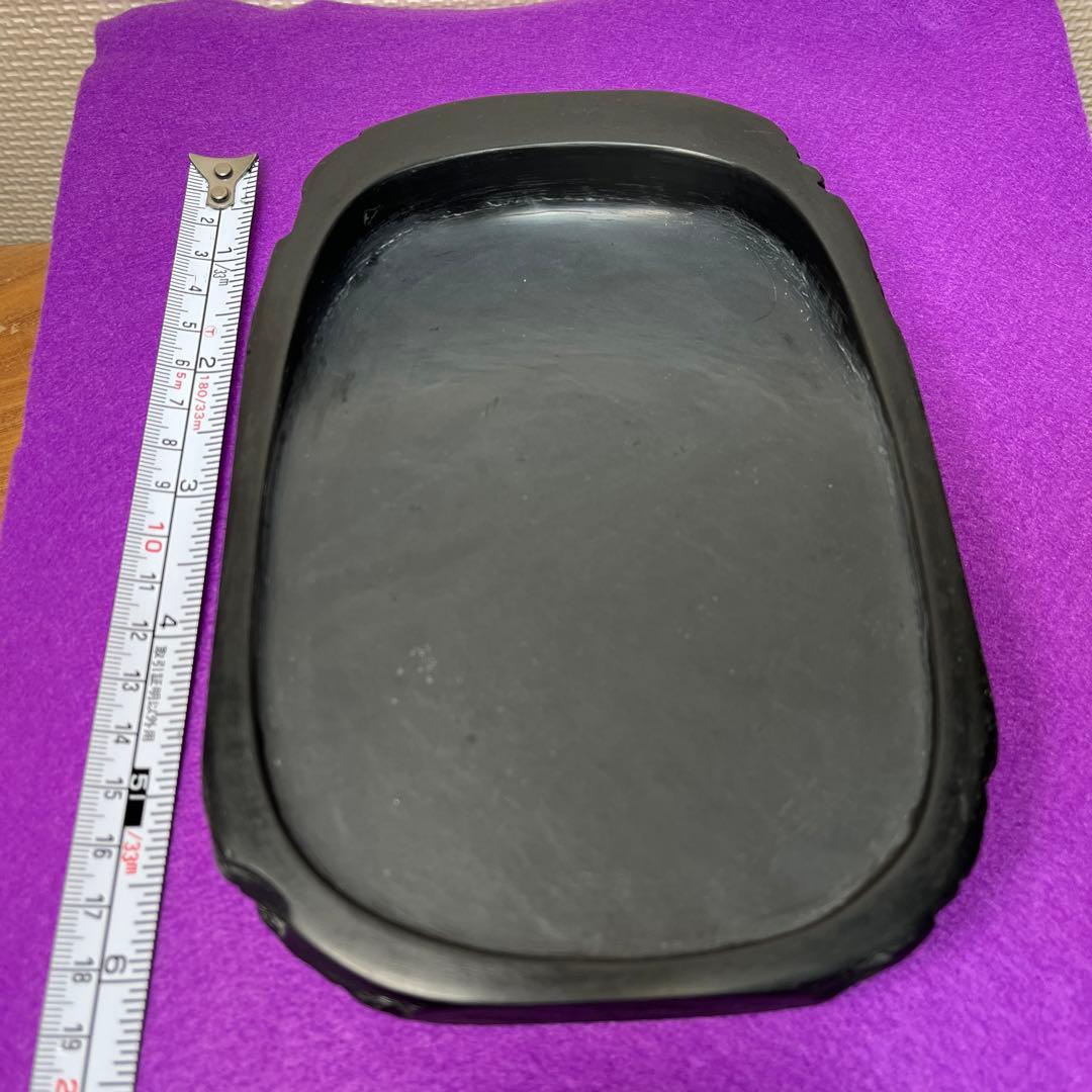 ⭕️雨畑硯　自然硯　四六大硯　石紋綺麗　お手頃価格