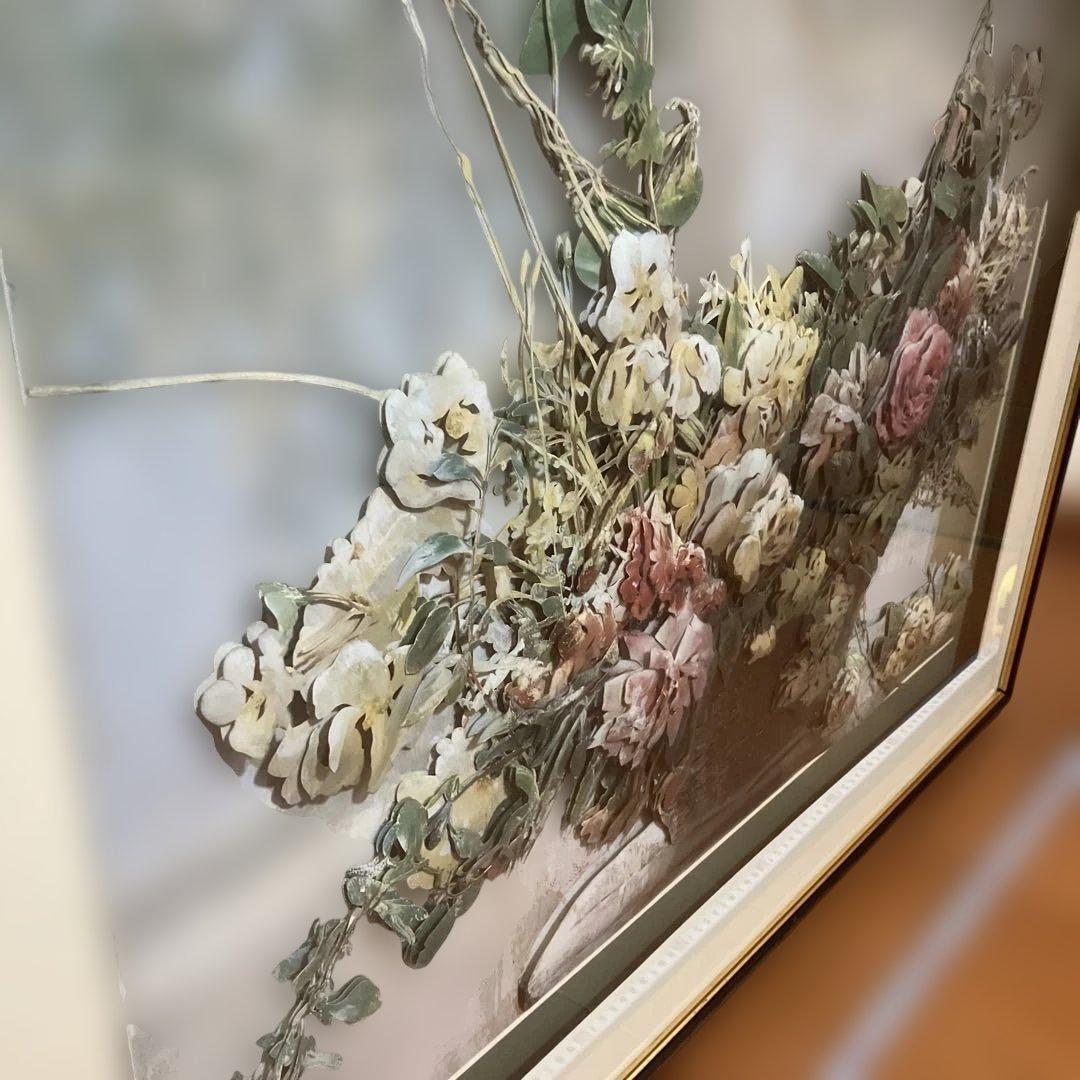 花のアレンジメント 約90cm x 80cm 美術品