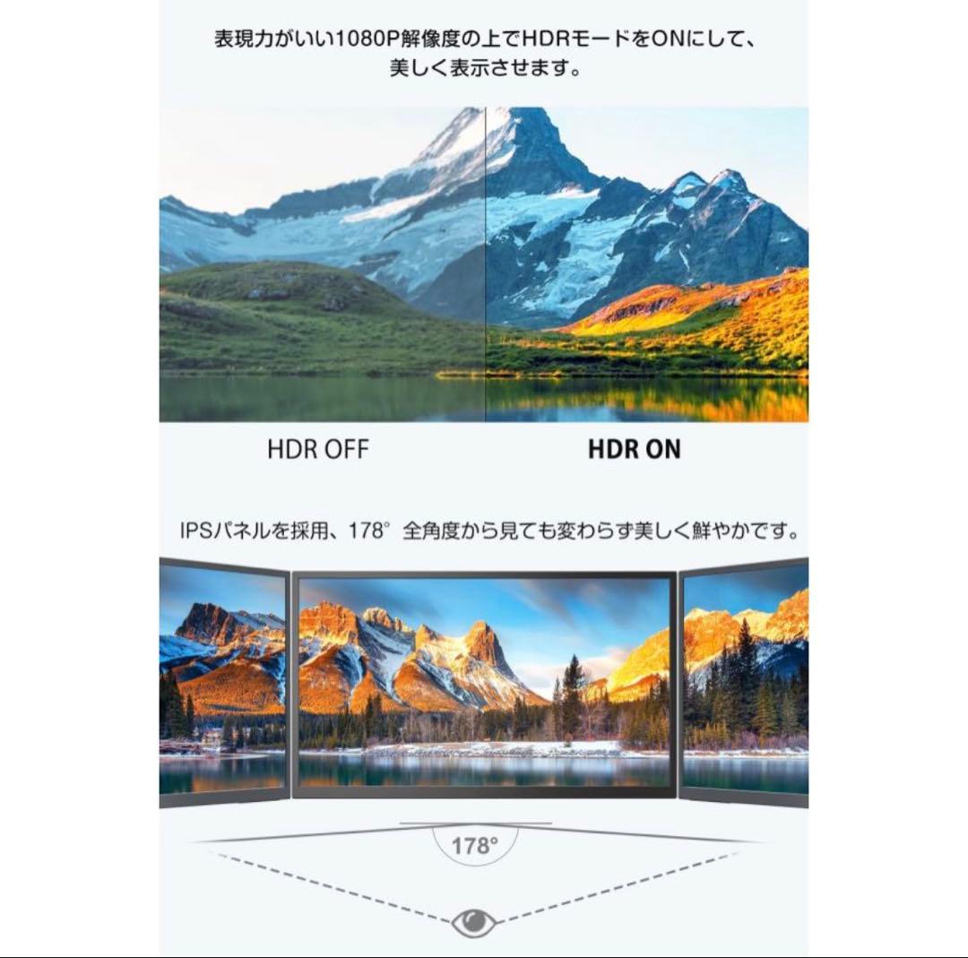 値下中！モバイルモニター 18.5 120Hz FHD VESA スタンド式