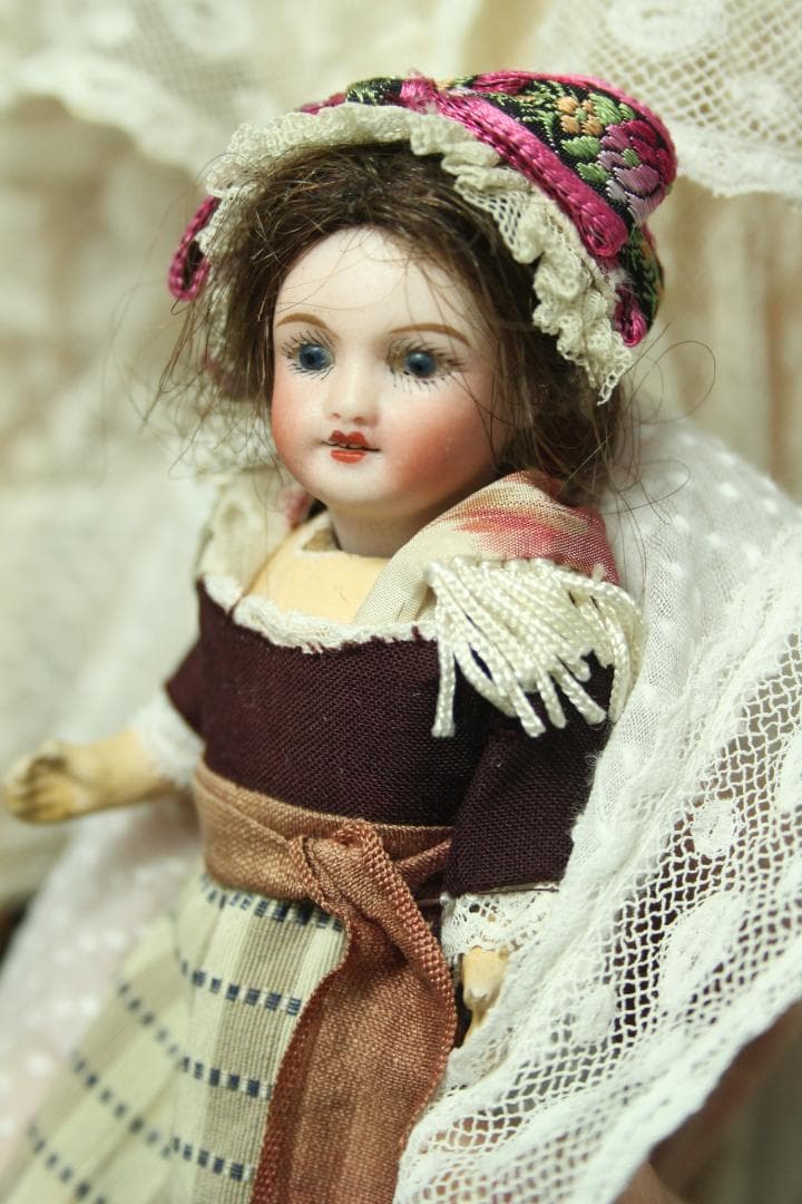 ◎ アンティーク　ビスクドール 可愛いミニョネット ドールハウス ミニチュア