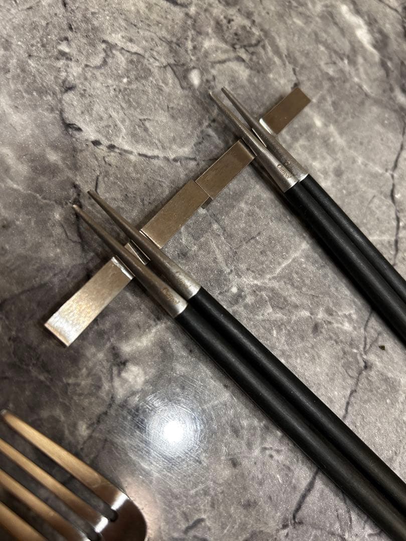 正規品クチポール箸、箸置き2セット、新品フォーク3本Cutipol