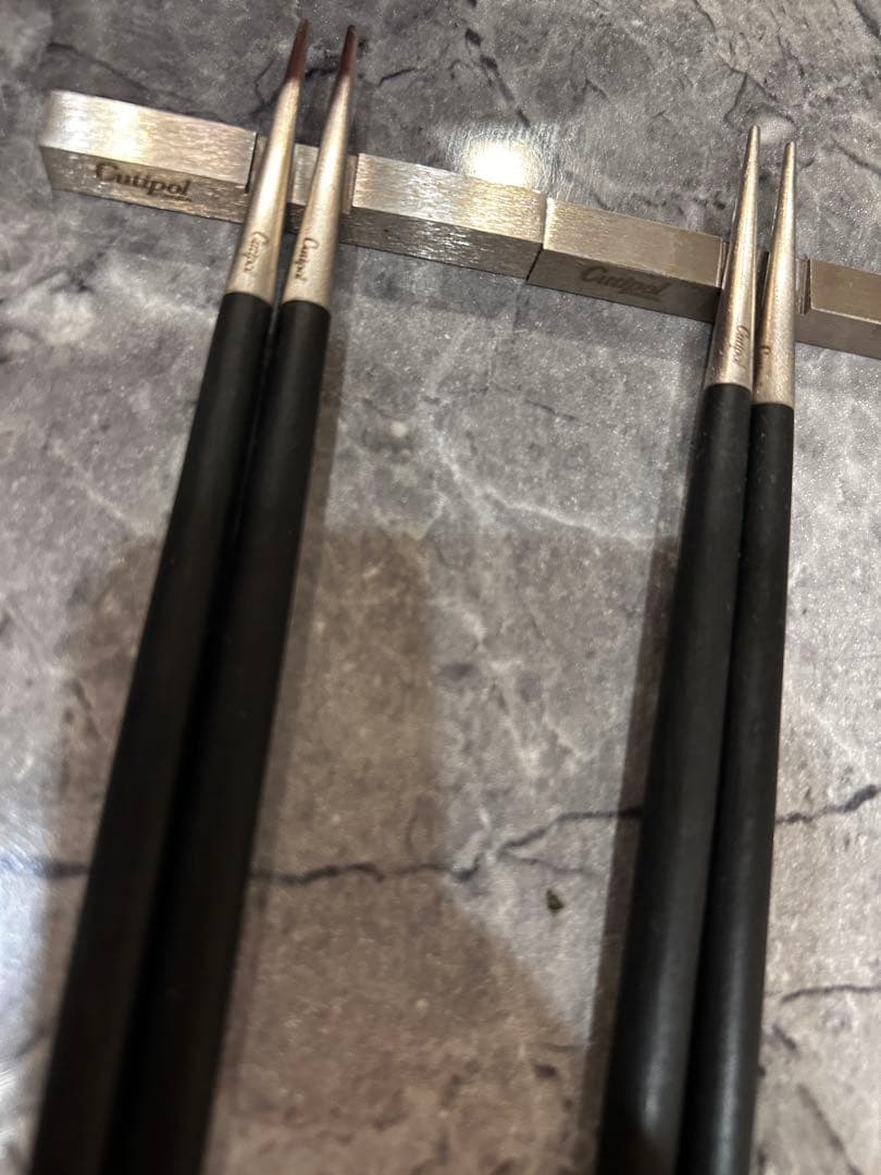 正規品クチポール箸、箸置き2セット、新品フォーク3本Cutipol