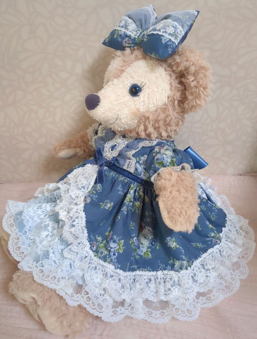 キティちゃんさま専用 【オックスフォードブルーの花柄レースドレス】