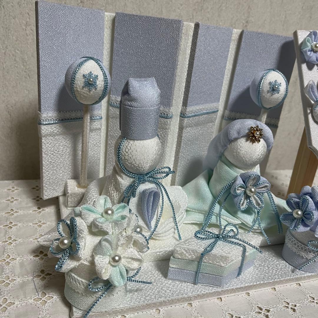 ひな人形/つまみ細工/淡水カラー