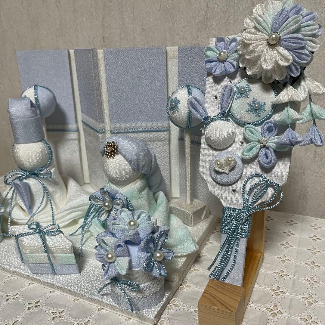 ひな人形/つまみ細工/淡水カラー