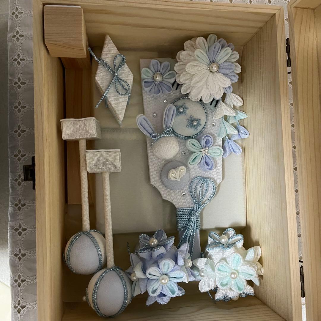 ひな人形/つまみ細工/淡水カラー