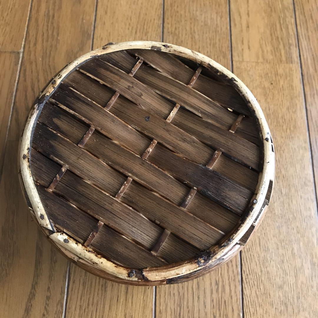 ラタン丸型トレー2個 バスケット2個