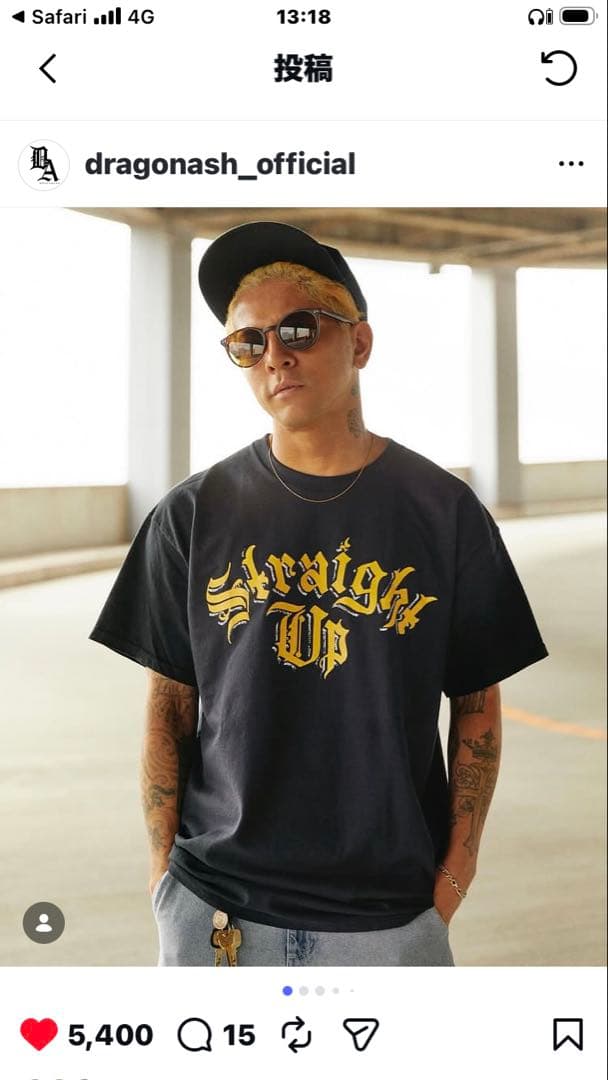 The bonez Dragon Ash Straight Up コラボL 新品