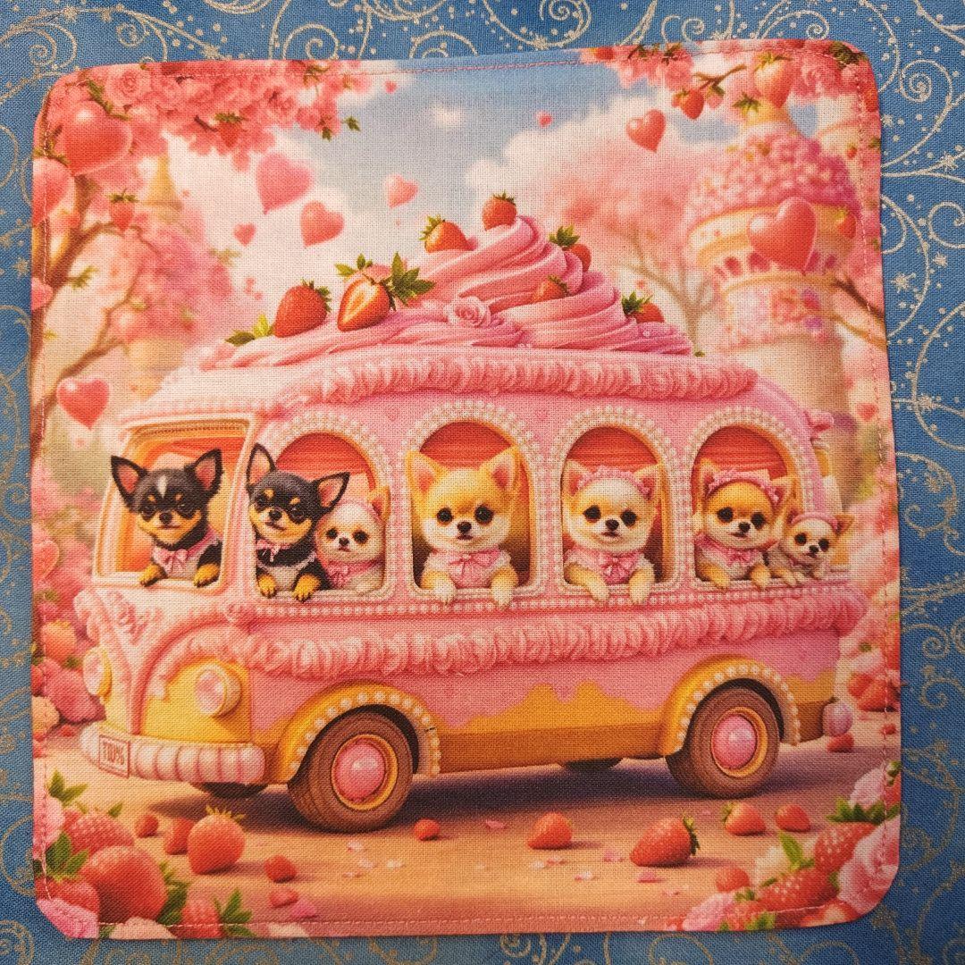 ななちゃん　ハンカチ　ねこちゃん柄