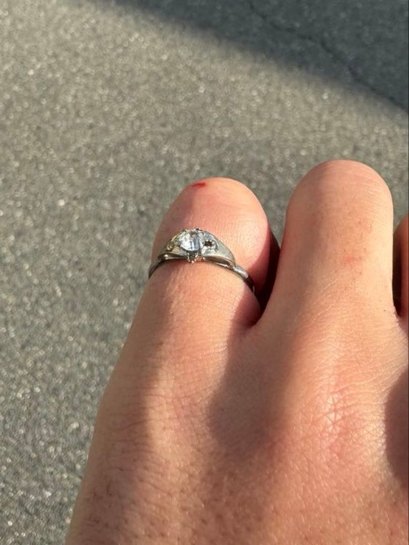 Vintage cz ジルコニア　シルバー　リング　指輪