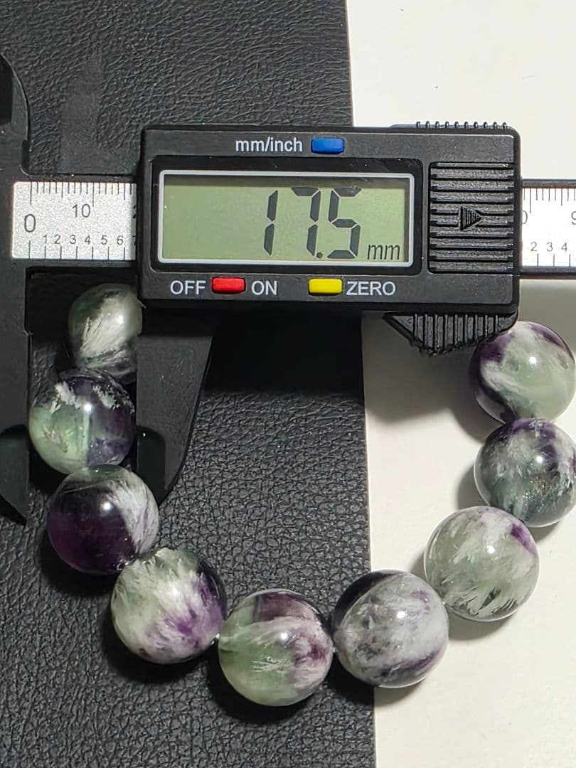 17ミリ　エンジェルフェザーフローライトブレスレット