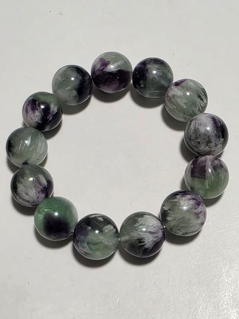 17ミリ　エンジェルフェザーフローライトブレスレット