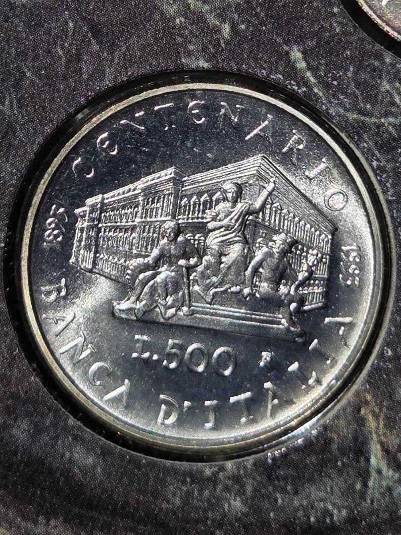 (地金価格)イタリア共和国　イタリア銀行創設100周年記念銀貨　3枚　1993