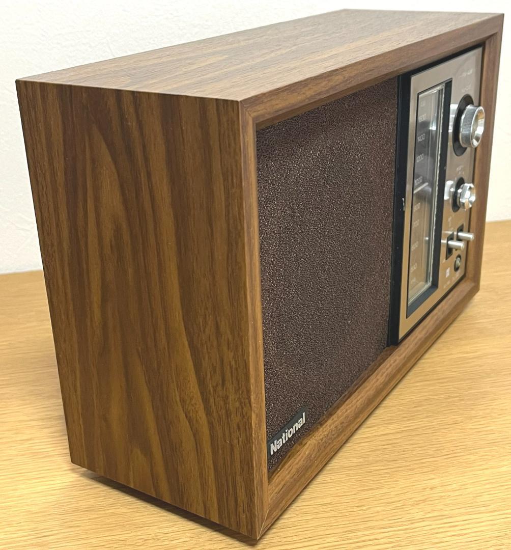 National 木製キャビネットラジオ RE-796 昭和レトロ 動作品