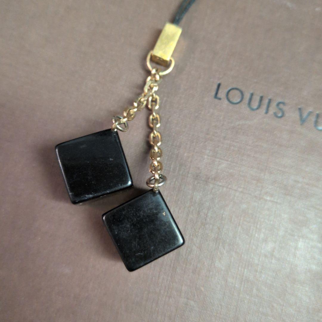★ルイヴィトン★ Louis Vuitton ストラップ 黒 キューブ