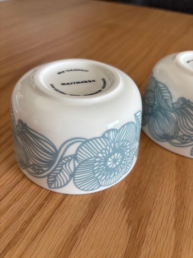 美品　marimekko マリメッコ　クルイェンポルヴィ　ボウル　ブルーグレー