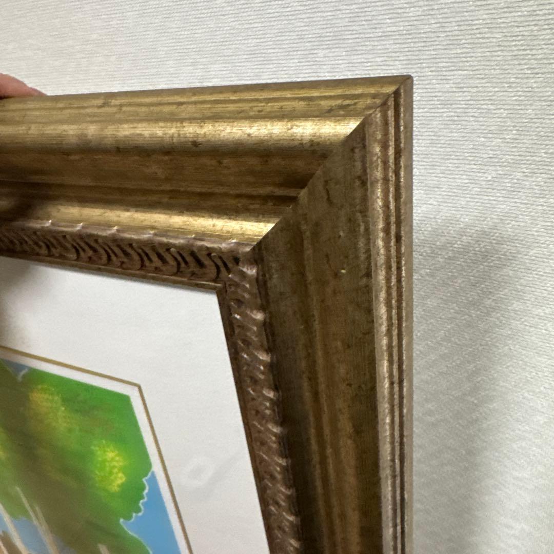 緑の中の乗馬　　セルジュ・ラシス　リトグラフ